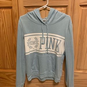 Light Blue PINK Victoria’s Secret Hoodie